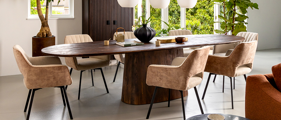 Mangohout eettafels