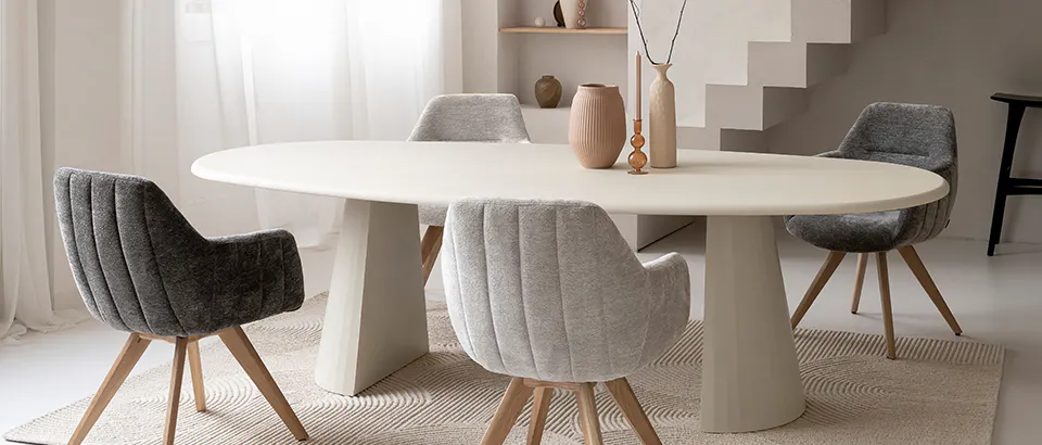 Witte eettafel