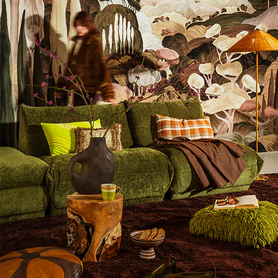 Natuurlijk interieur met bruine tinten