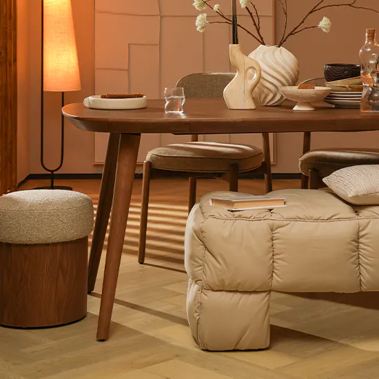 Woonstijl Japandi eettafel